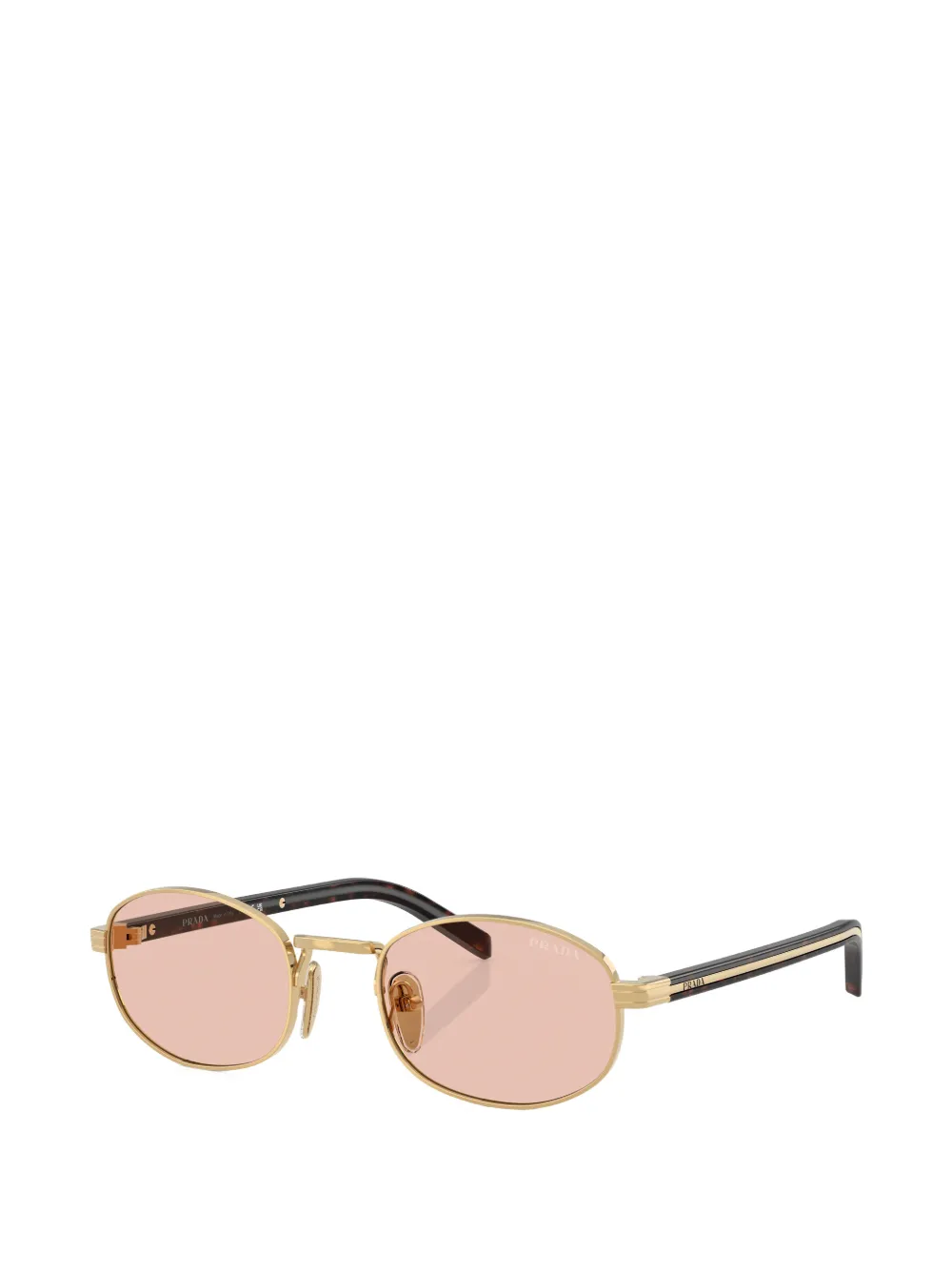 Prada Eyewear Zonnebril met ovalen montuur Goud
