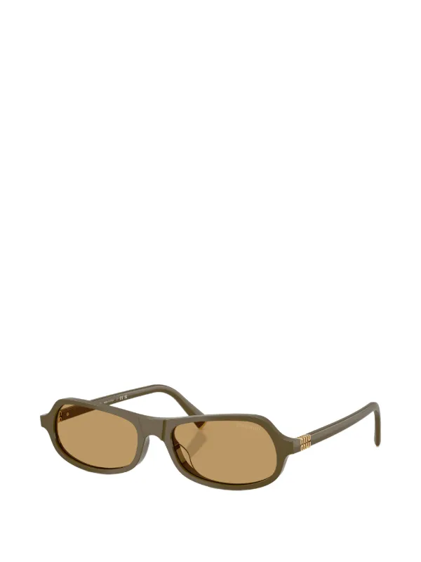 Miu Miu Eyewear ジオメトリック サングラス | グリーン | FARFETCH JP
