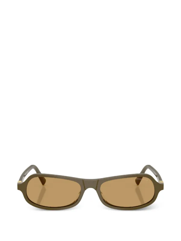 お値下げ☆miu miu サングラス Miu Miu Eyewear ジオメトリック サングラス | グリーン | FARFETCH JP