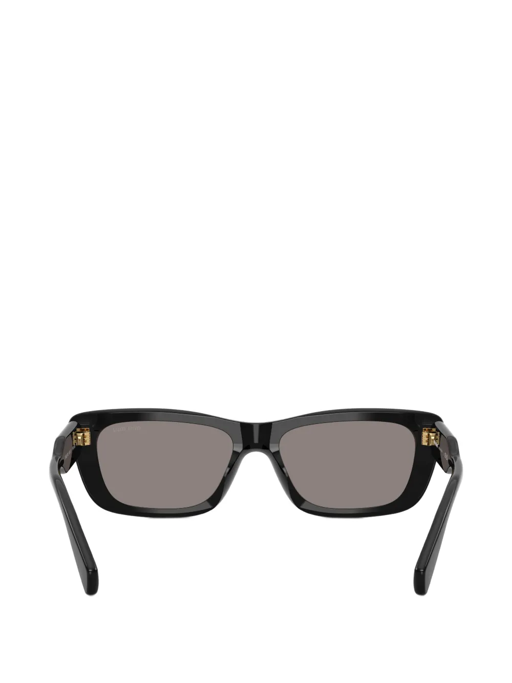 Miu Eyewear Zonnebril met rechthoekig montuur Zwart
