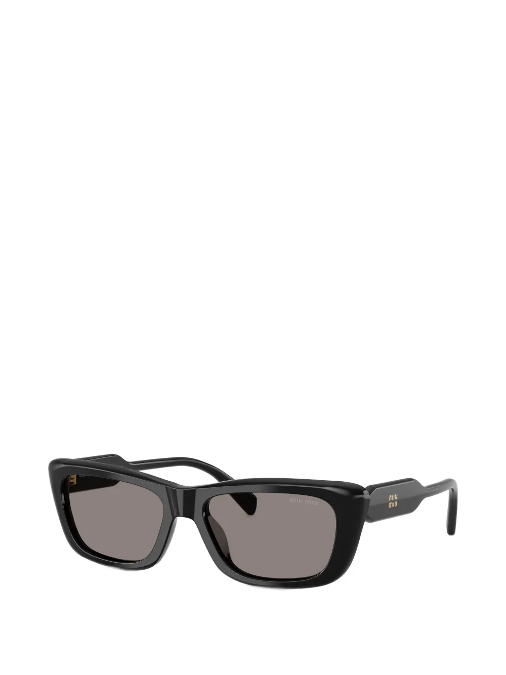 Miu Eyewear Zonnebril met rechthoekig montuur Zwart