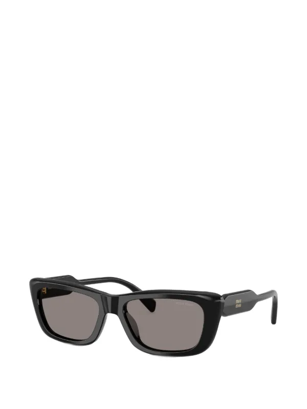 Miu Miu Eyewear スクエアフレーム サングラス | ブラック | FARFETCH JP