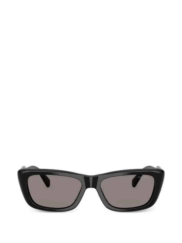 Miu Miu Eyewear スクエアフレーム サングラス | ブラック | FARFETCH JP