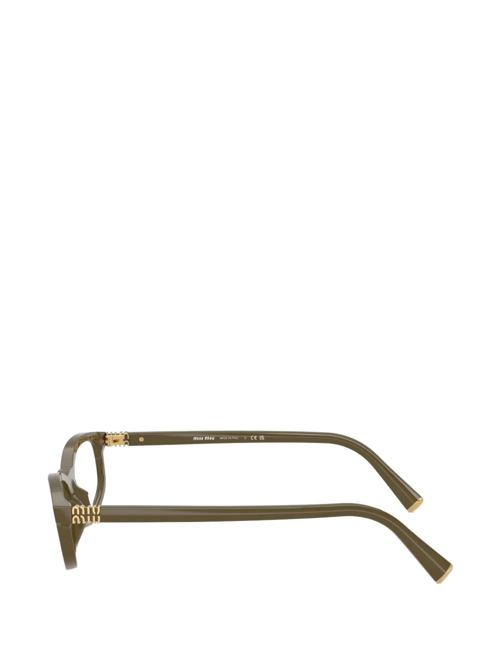 Miu Eyewear Bril met rond montuur Groen