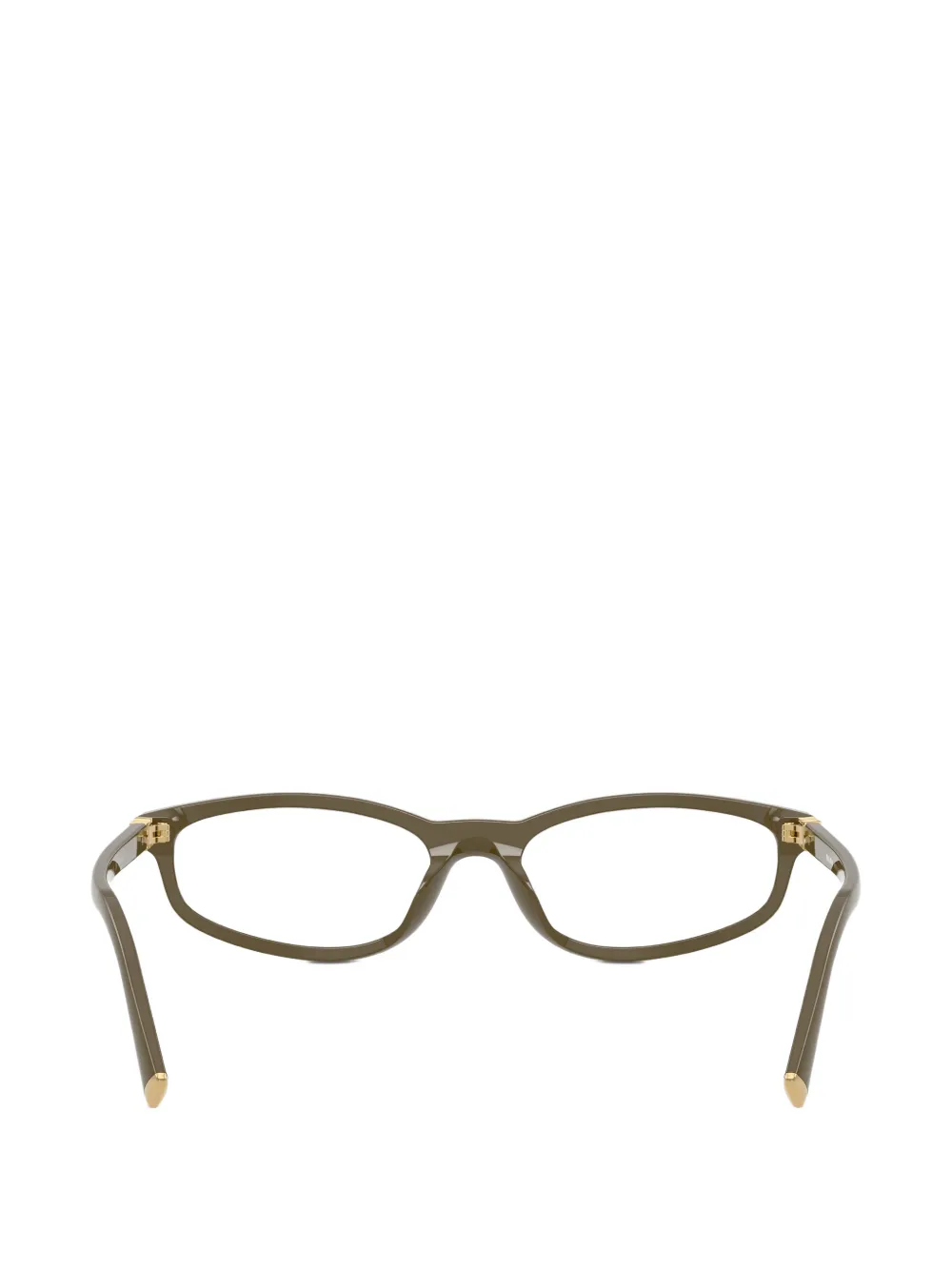 Miu Eyewear Bril met rond montuur Groen