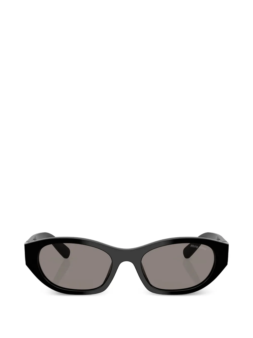 Miu Miu Eyewear geometric-frame logo sunglasses - Nero