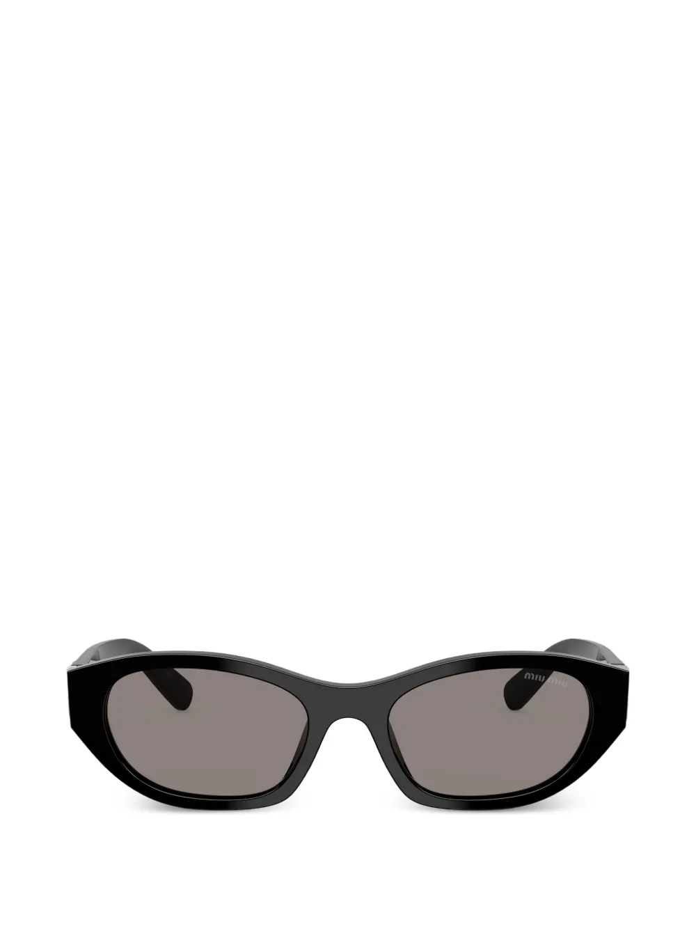Miu Miu Eyewear geometric-frame logo sunglasses - Nero