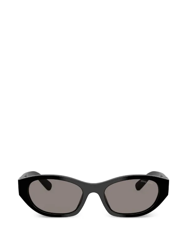 miu miu ブラックフレーム サングラス Miu Miu Eyewear ジオメトリックフレーム サングラ | ブラック