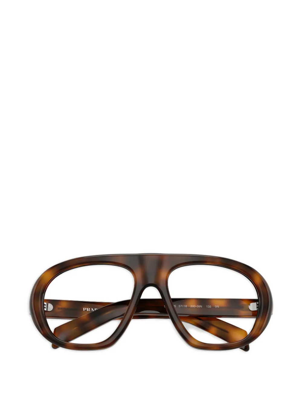 Prada Eyewear Zonnebril met piloten montuur Bruin