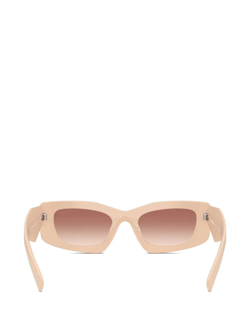 Prada Eyewear Zonnebril met rechthoekig montuur Beige