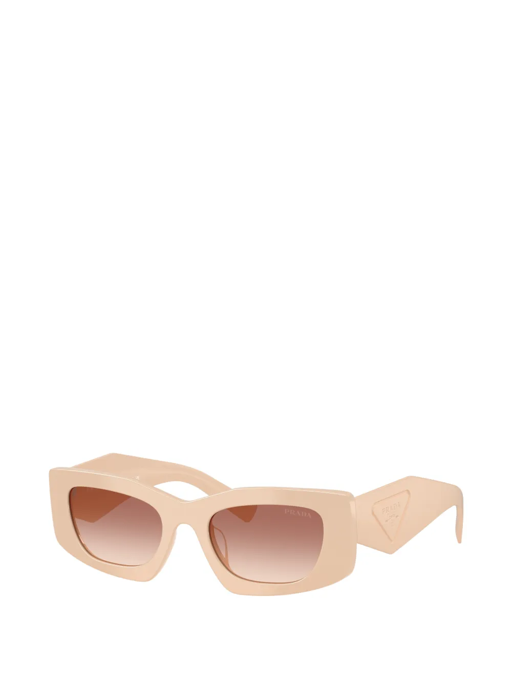 Prada Eyewear Zonnebril met rechthoekig montuur Beige