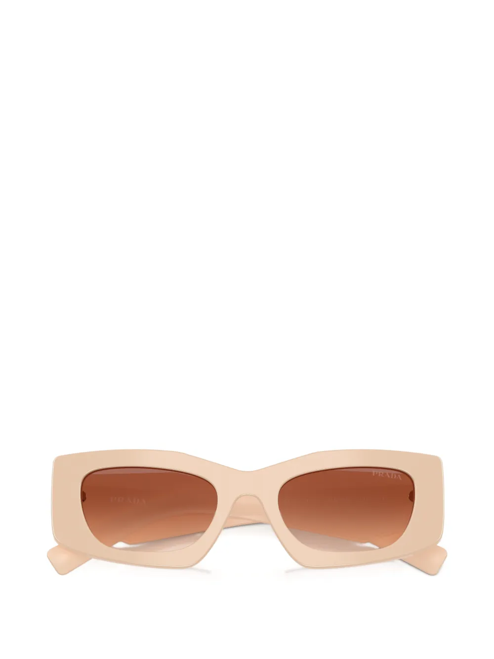 Prada Eyewear Zonnebril met rechthoekig montuur Beige