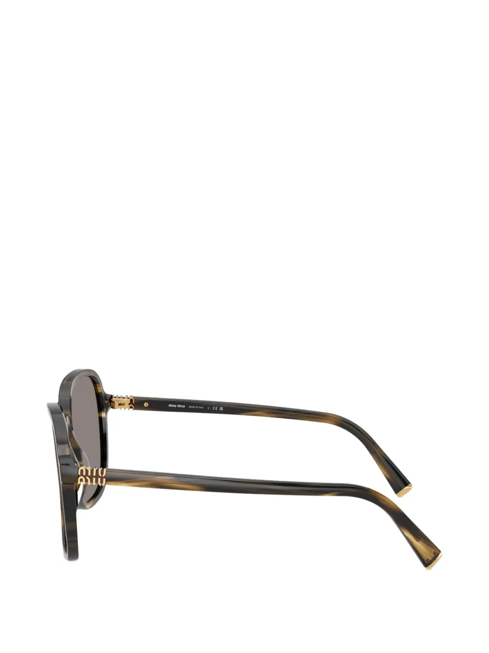 Miu Eyewear Zonnebril met oversized montuur Bruin