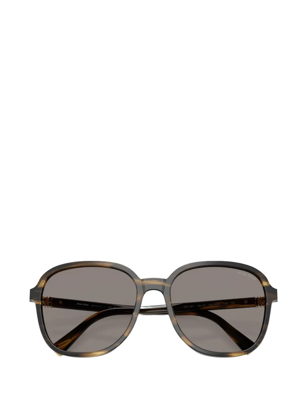 Miu Eyewear Zonnebril met oversized montuur Bruin