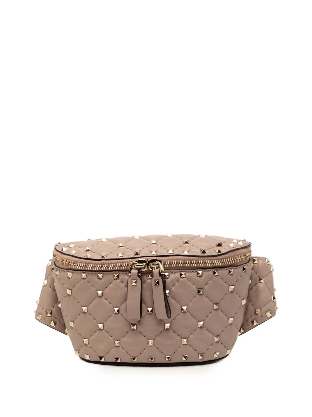 Valentino Garavani Pre-Owned 2000-2017 Nappa Rockstud Spike belt bag - Marrone