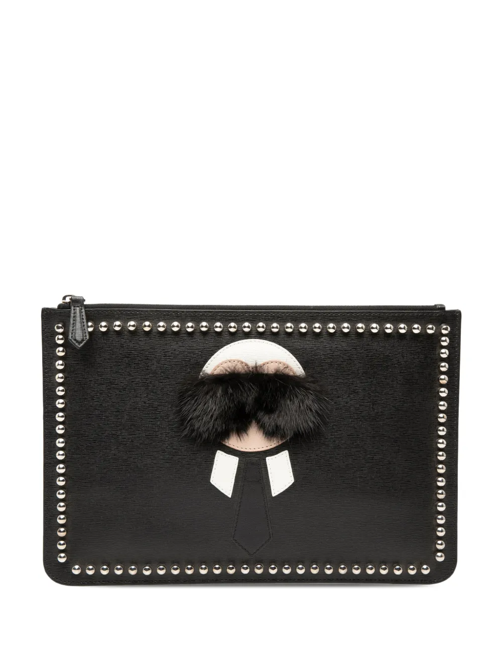 Fendi Pre-Owned 2010-2025 Calfskin Karlito clutch bag - Nero