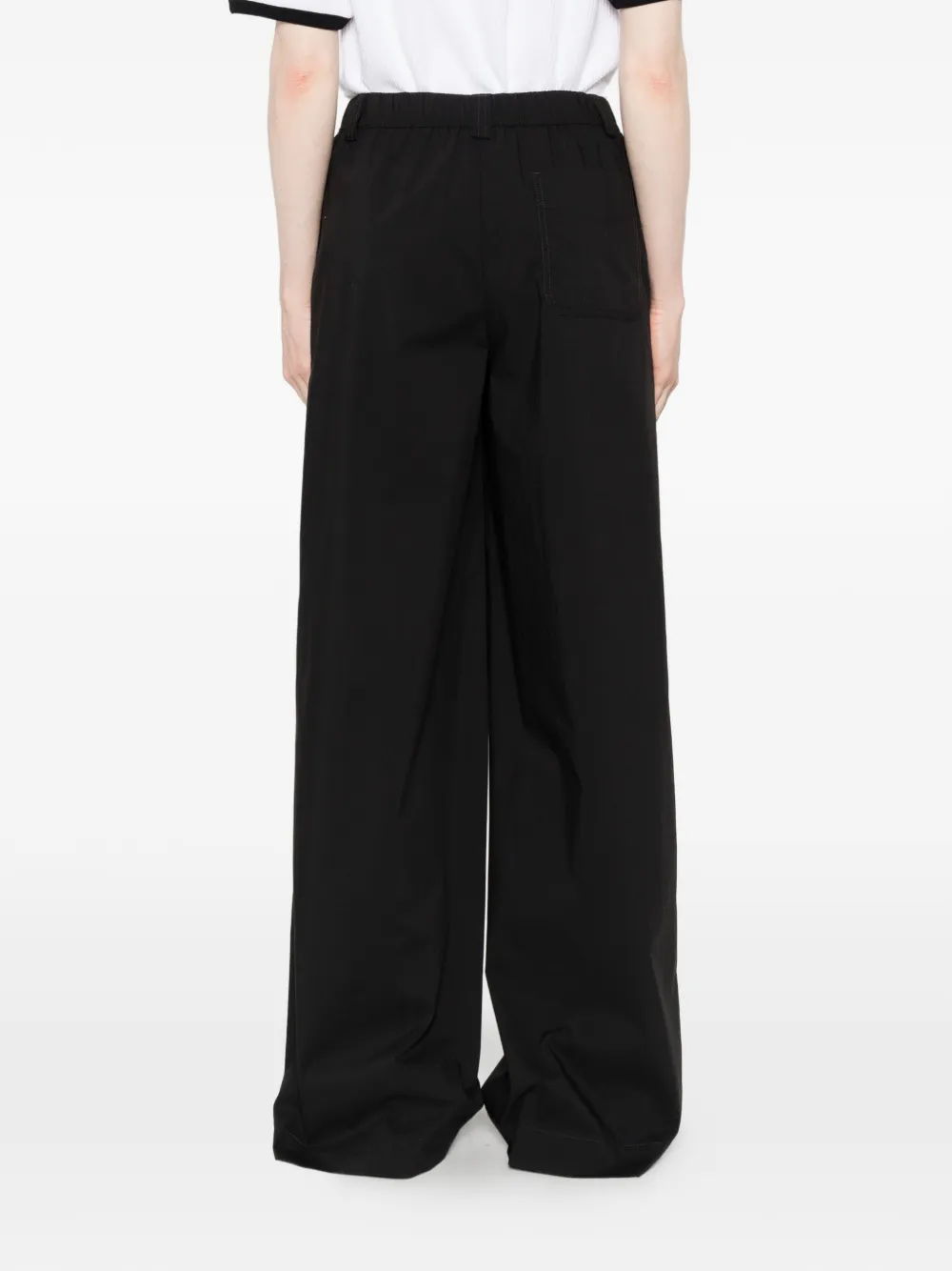 ASPESI Broek met elastische taille Zwart