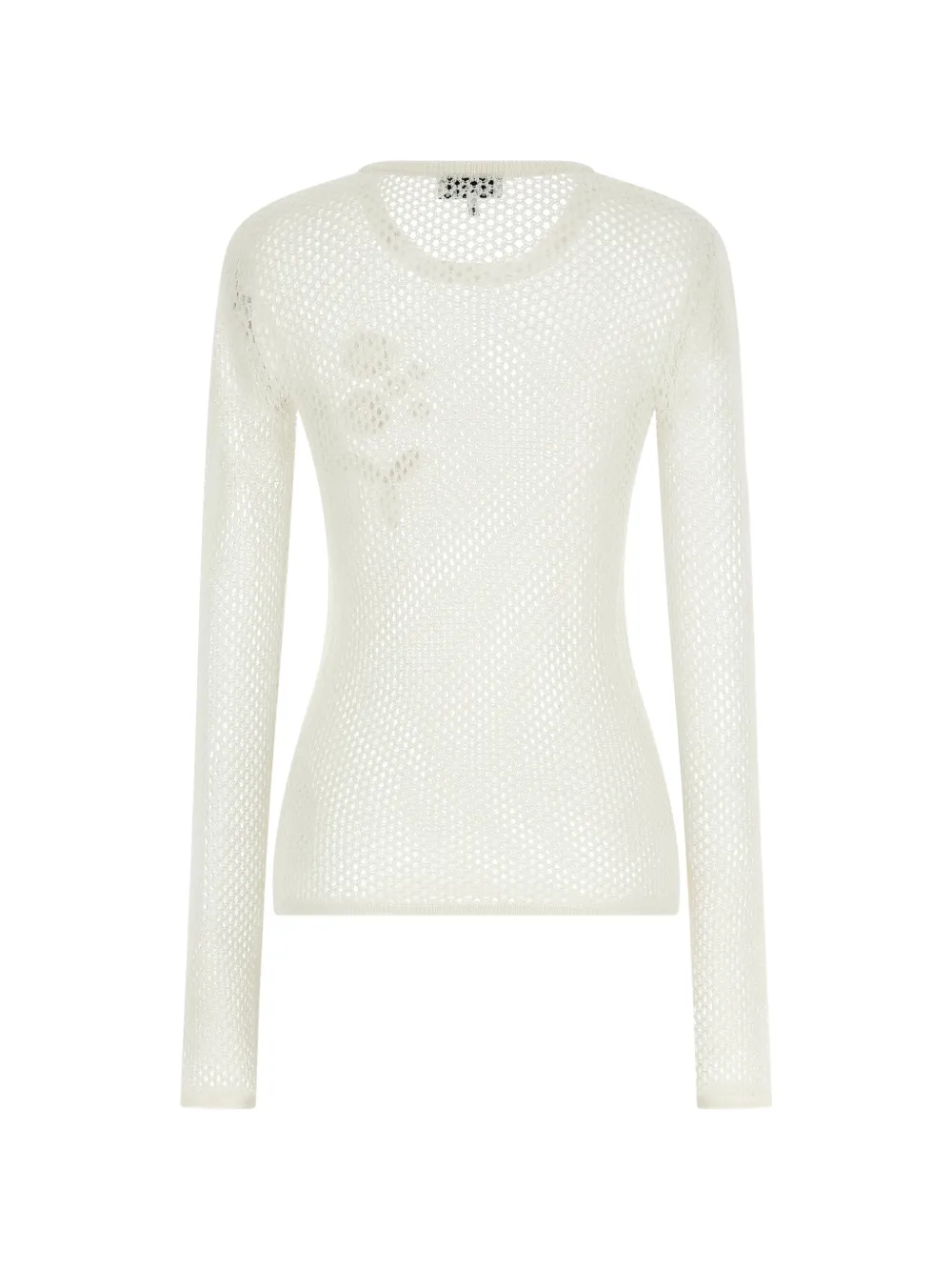  Ganni Floral Pointelle Sweater - Neutrals 
