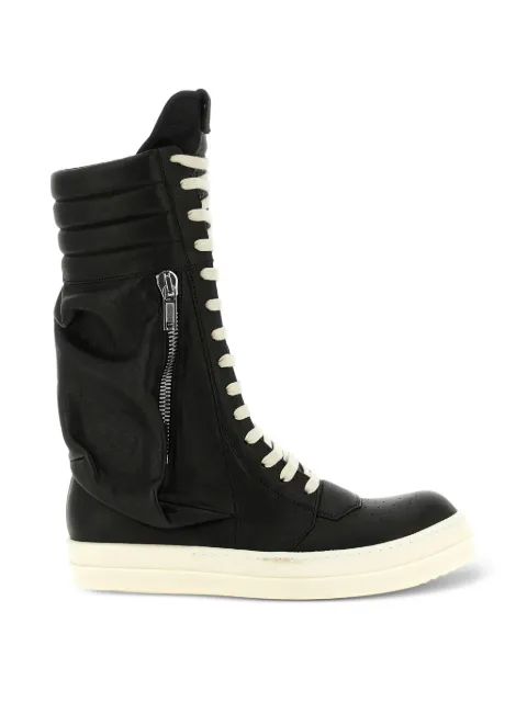 Rick Owens Cargo Geobasket leather boots