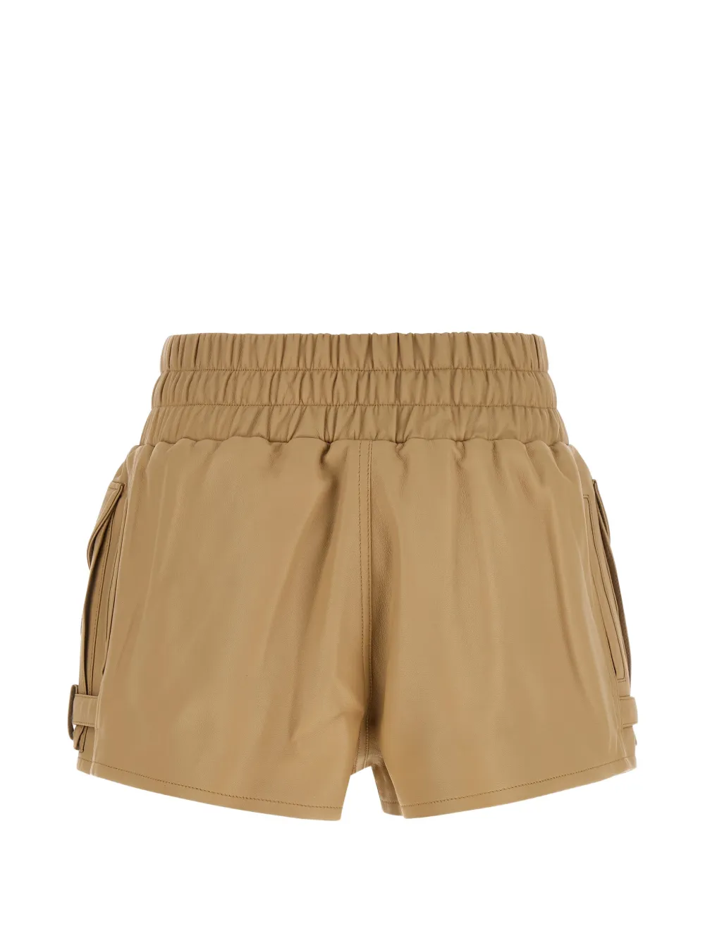  Balmain Cargo-pocket Leather Shorts - Neutrals 