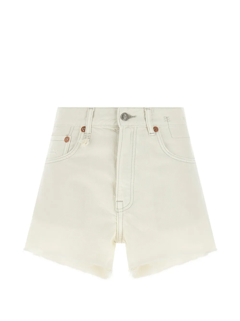 R13 X-BF destroyed frayed shorts - Toni neutri