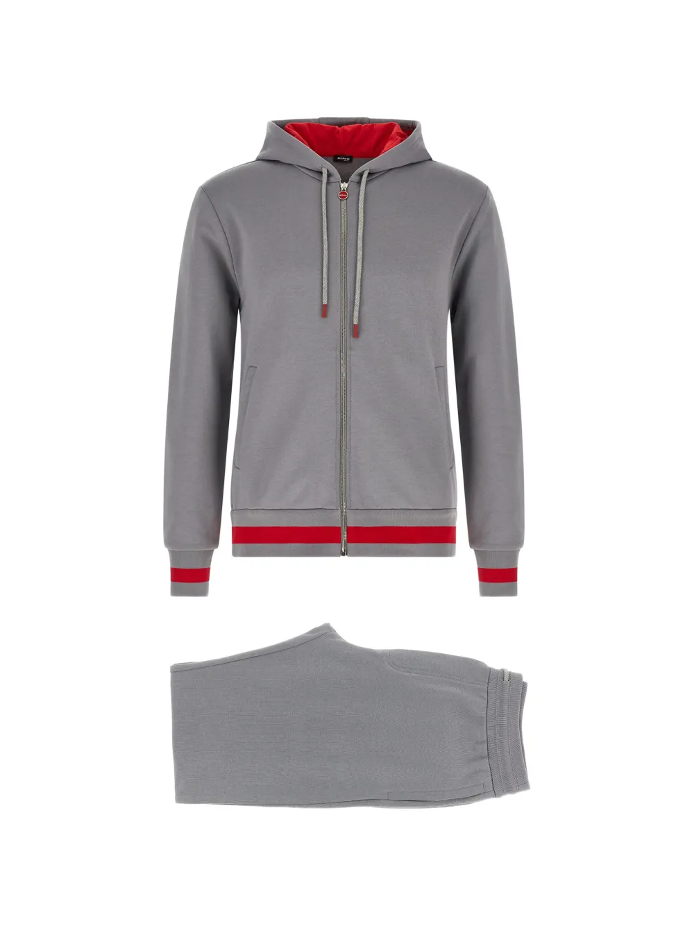 Kiton contrast-band tracksuit - Grigio