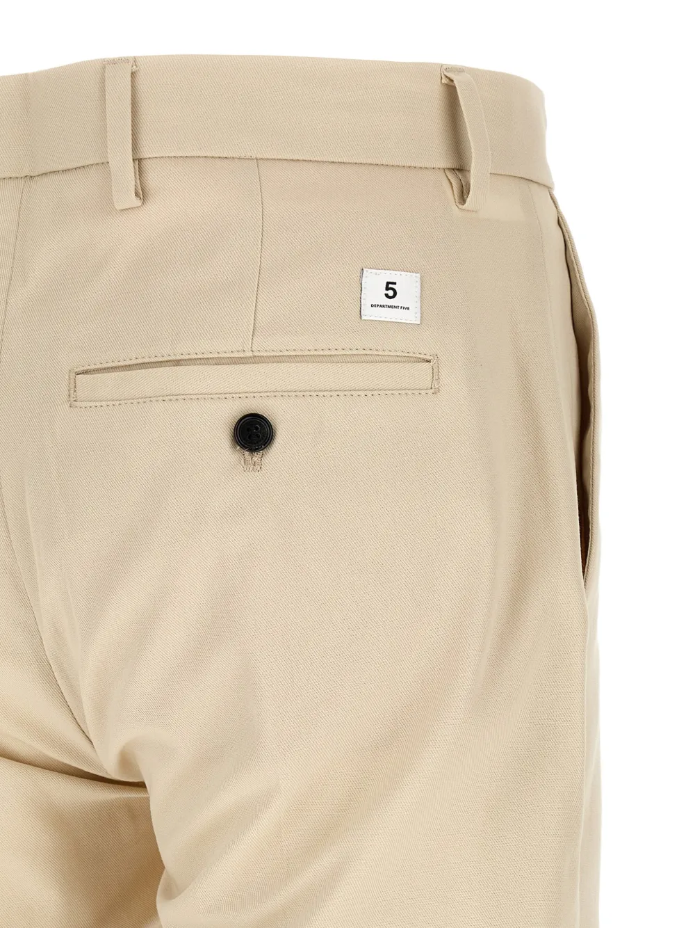 Department 5 Geplooide broek met logopatch Beige