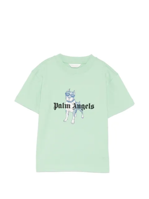 Palm Angels Kids playera de algodón con logo estampado