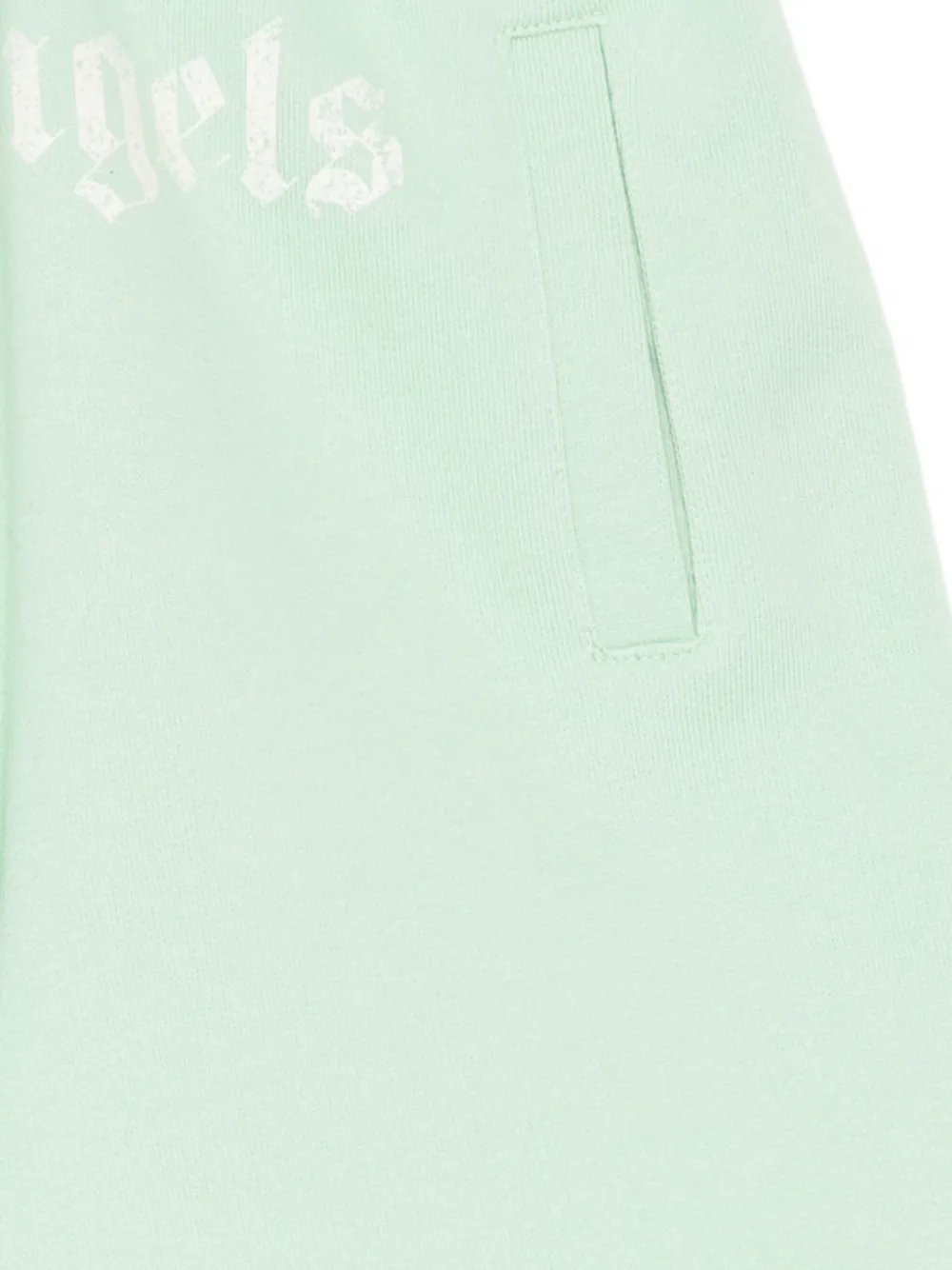 Palm Angels Kids Shorts met logoprint Groen