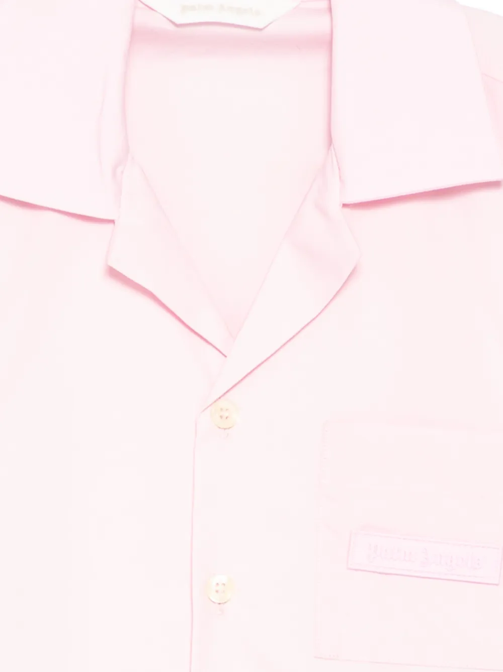 Palm Angels Kids Cropped shirt met gewelfd logo Roze