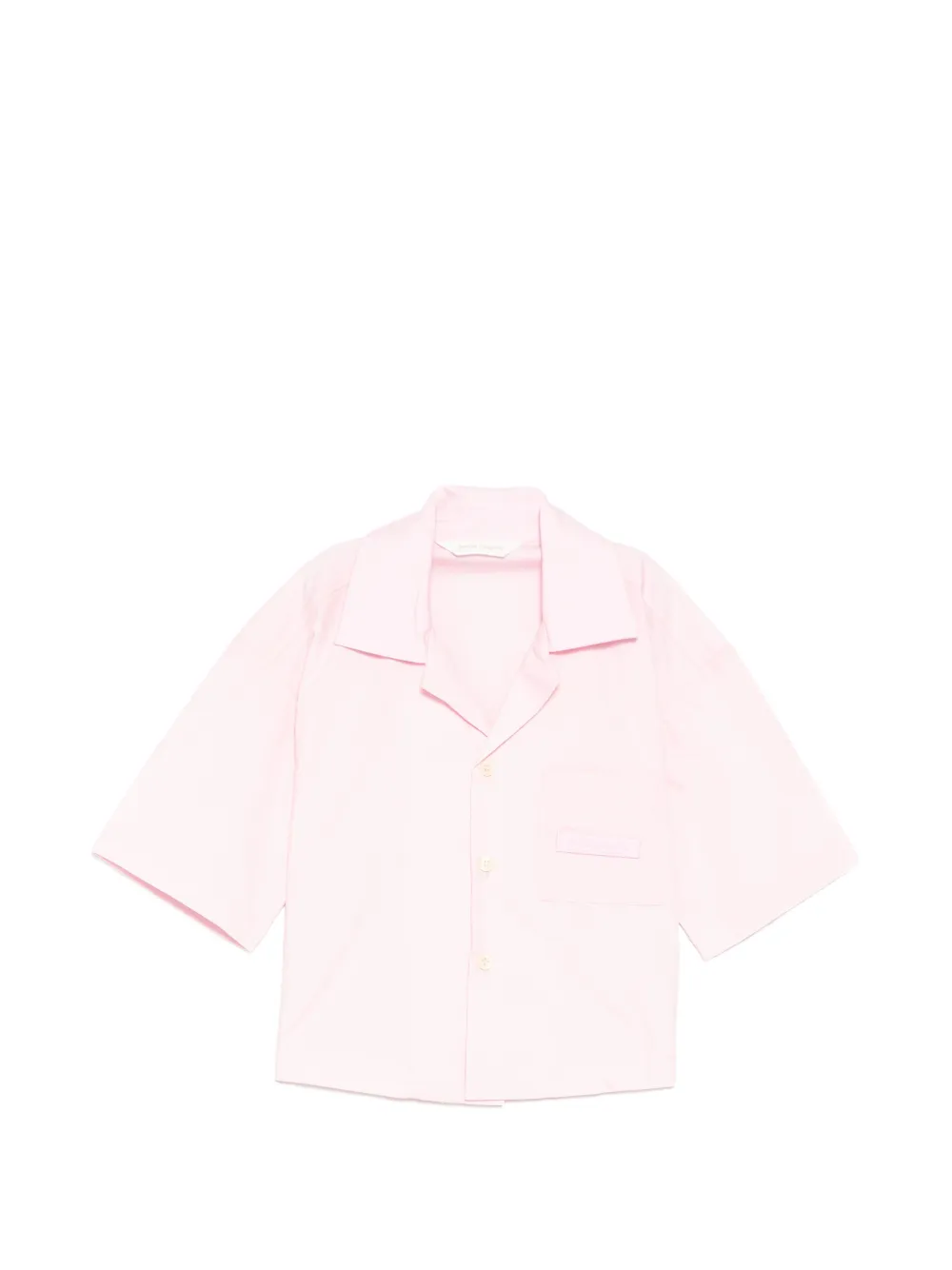 Palm Angels Kids curved logo cropped shirt - Rosa