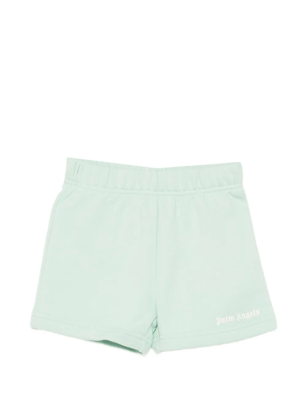 Palm Angels Kids logo-print shorts - Verde