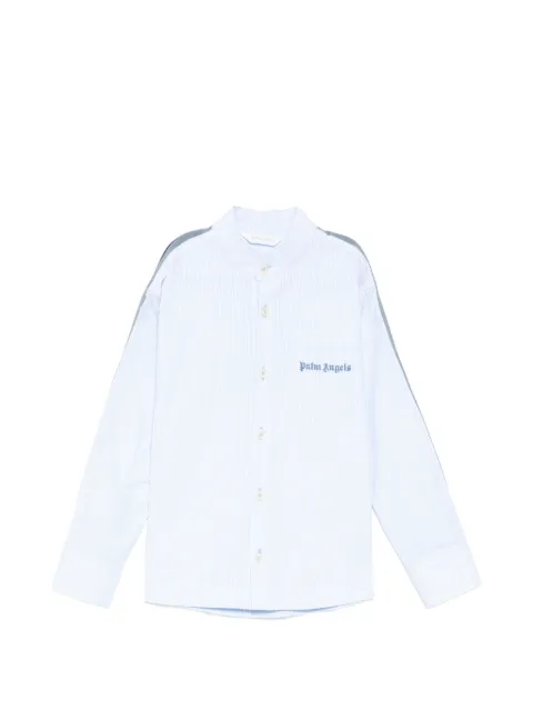 Palm Angels Kids Korean Collar Track Shirt