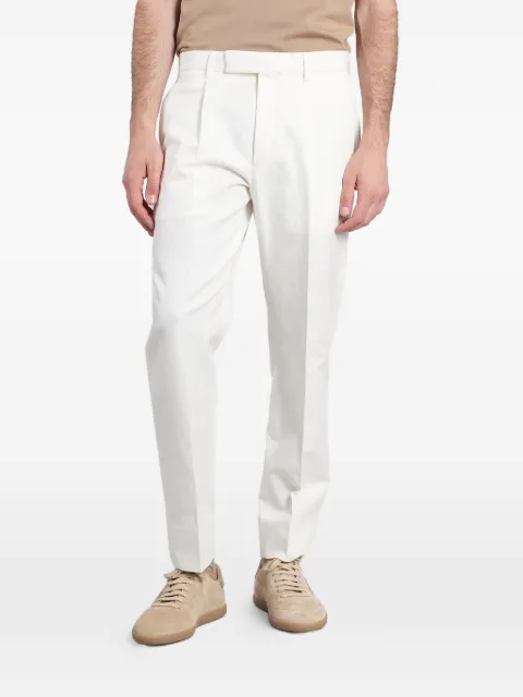 Zegna pleated pressed-crease trousers