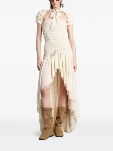 SIEDRES ruched pussy-bow dress