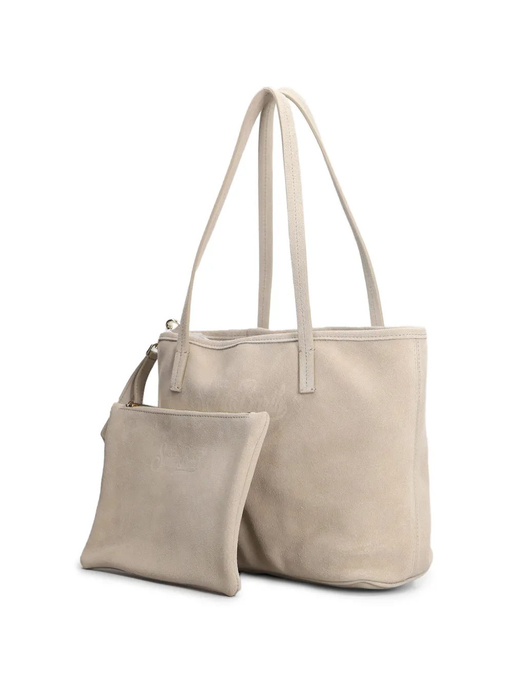 MC2 Saint Barth City shopper met logo-reliëf Beige