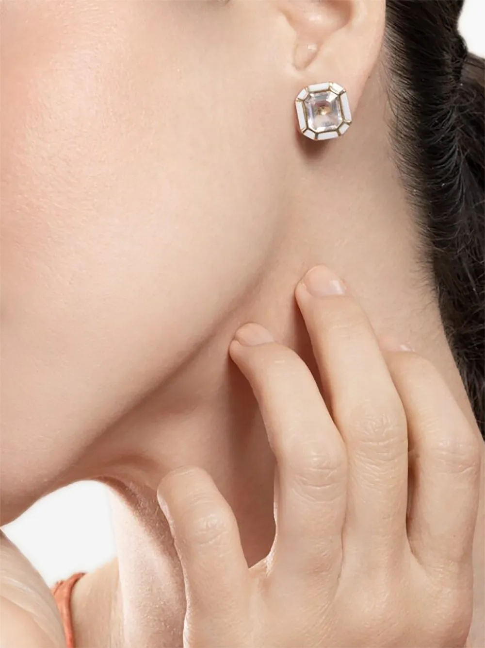 Goshwara Mélange rock crystal and agate earrings - Oro