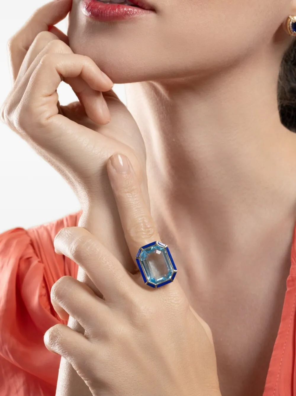 Goshwara Mélange topaz and lapis ring - Oro