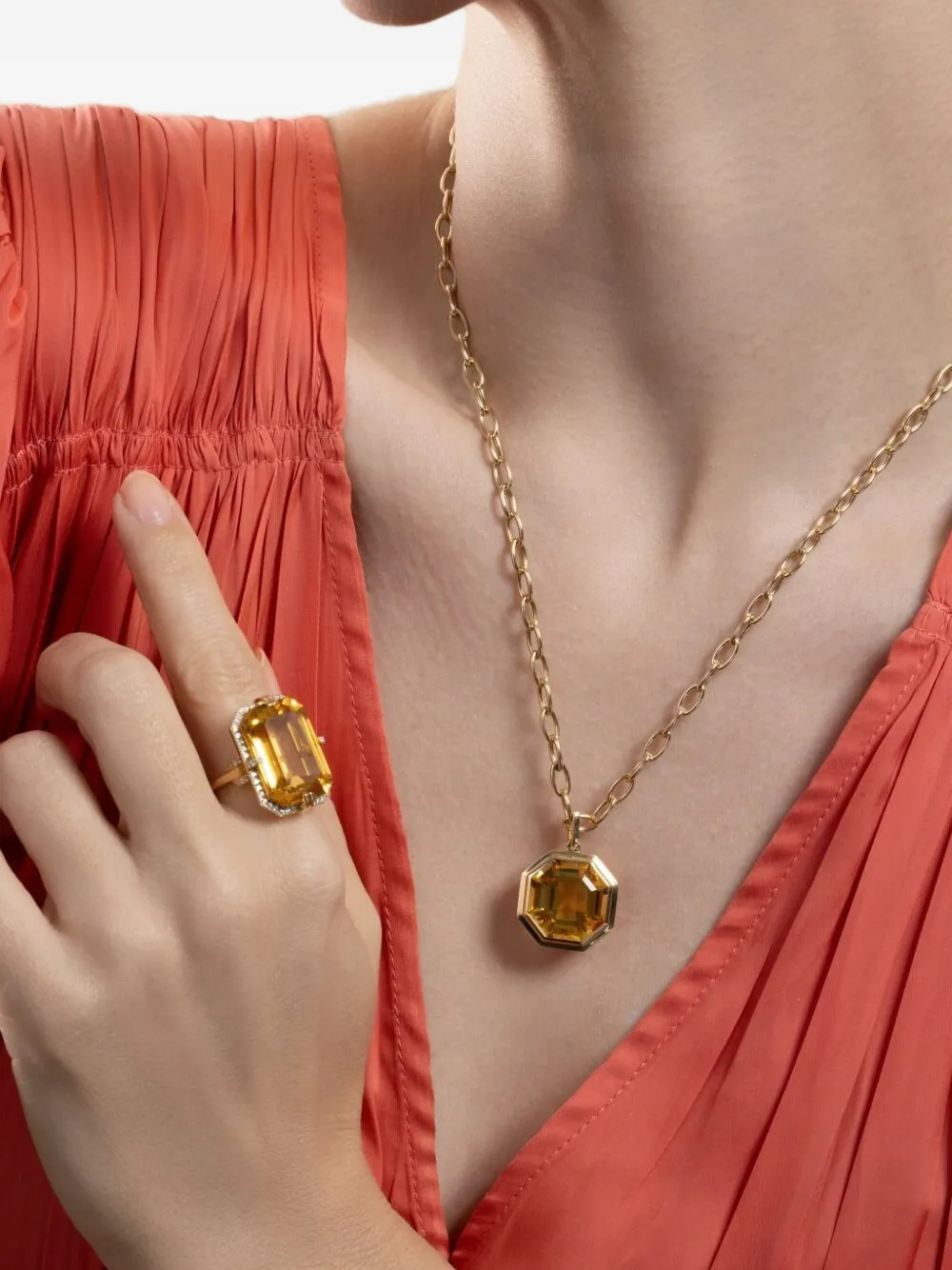 Goshwara Gossip citrine and diamond ring - Oro