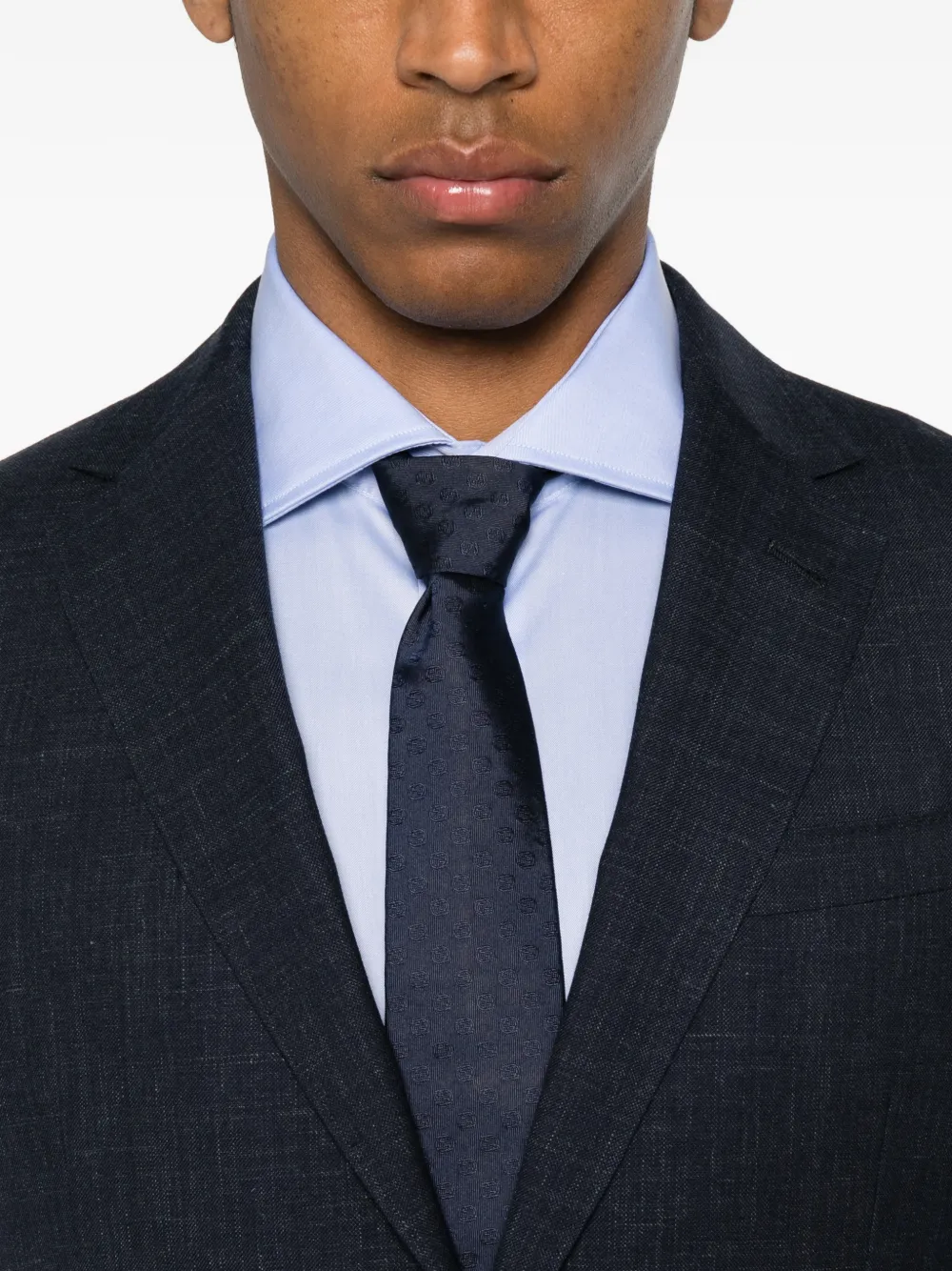 Zegna Pak met enkele rij knopen en klepzak Blauw