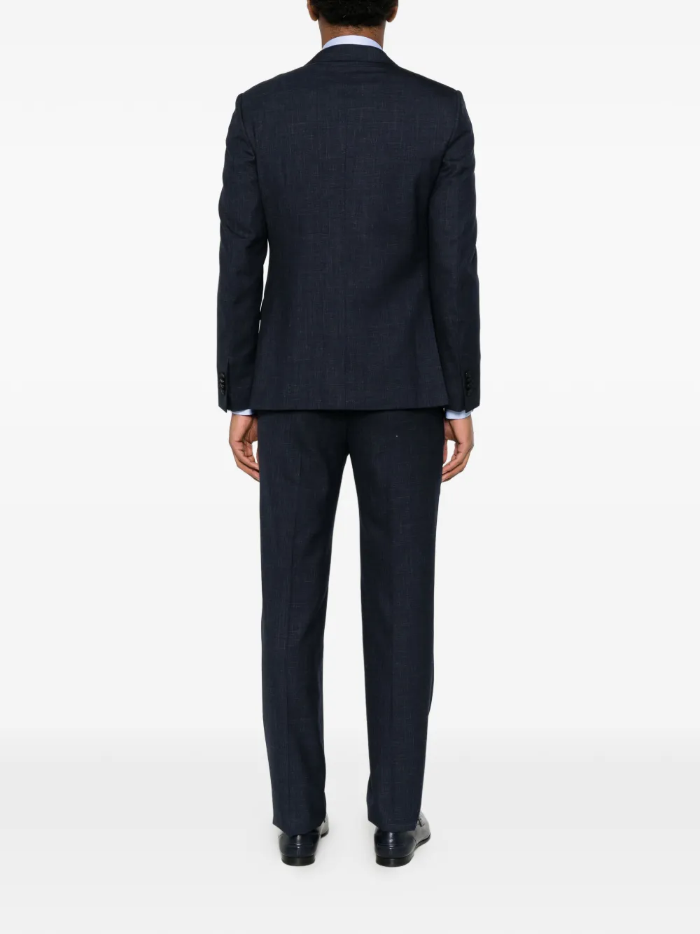 Zegna Pak met enkele rij knopen en klepzak Blauw