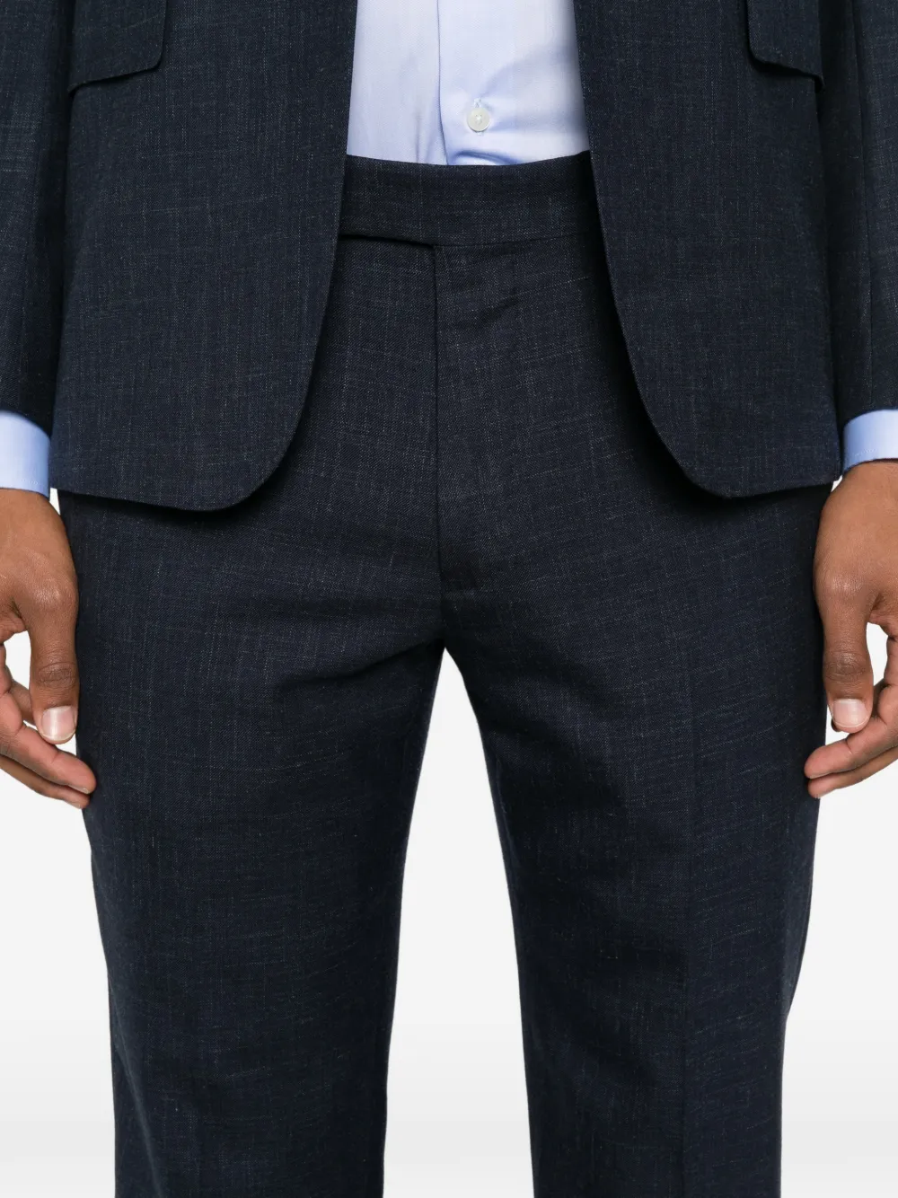 Zegna Pak met enkele rij knopen en klepzak Blauw