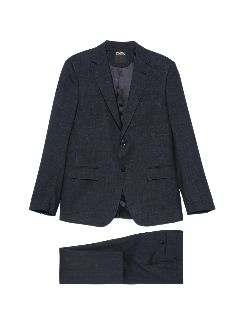Zegna flap-pocket single-breasted suit - Blu