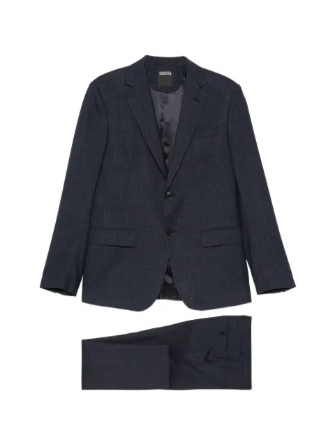 Zegna flap-pocket single-breasted suit
