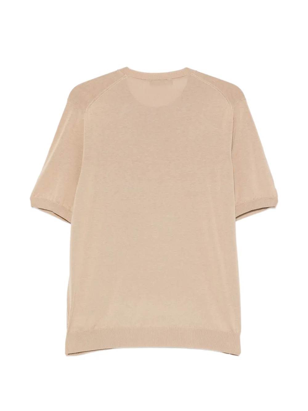 Zanone T-shirt met ronde hals Beige