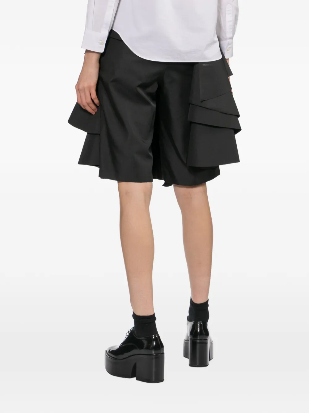 Comme Des Garçons Comme Des Garçons Gedrapeerde shorts Zwart