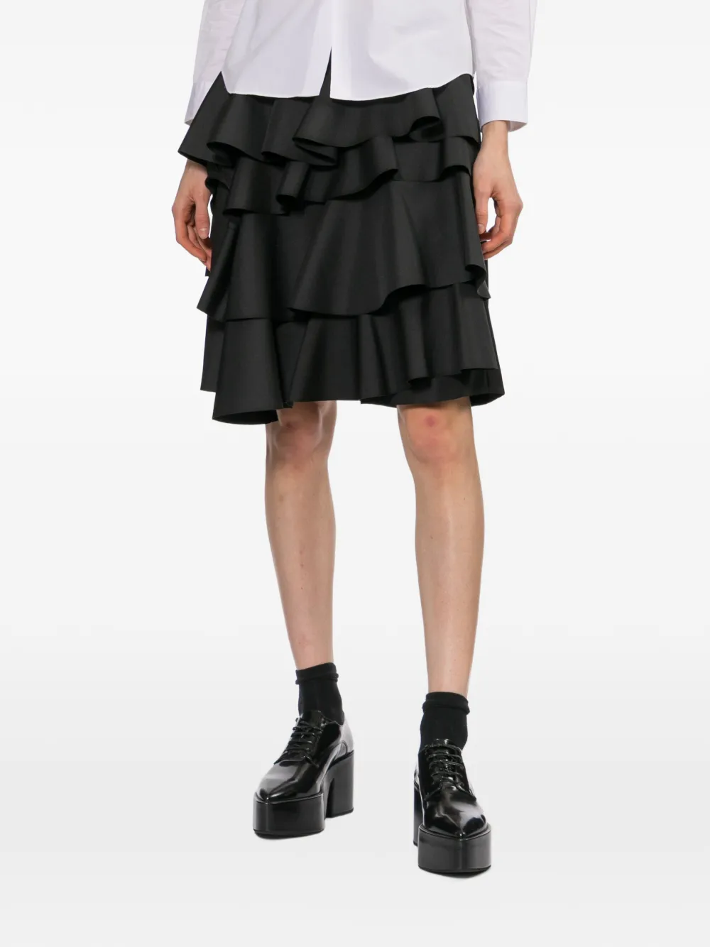 Comme Des Garçons Comme Des Garçons Gedrapeerde shorts Zwart