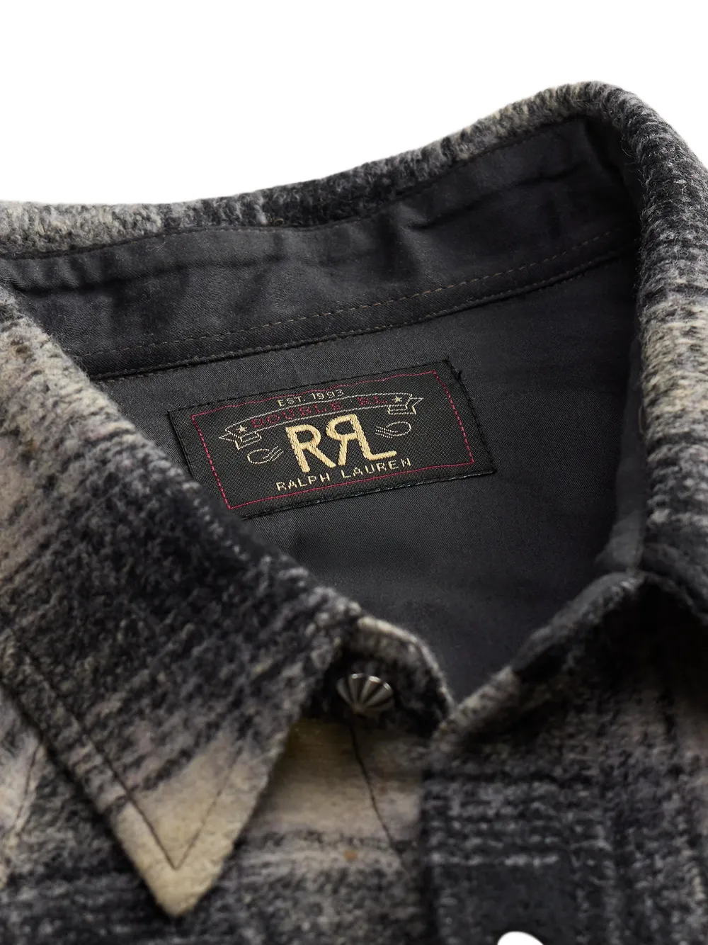 Ralph Lauren RRL Geruit overhemd met drukknoop Zwart