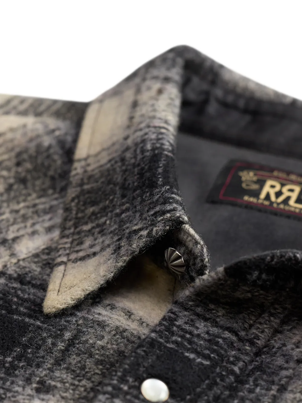 Ralph Lauren RRL Geruit overhemd met drukknoop Zwart