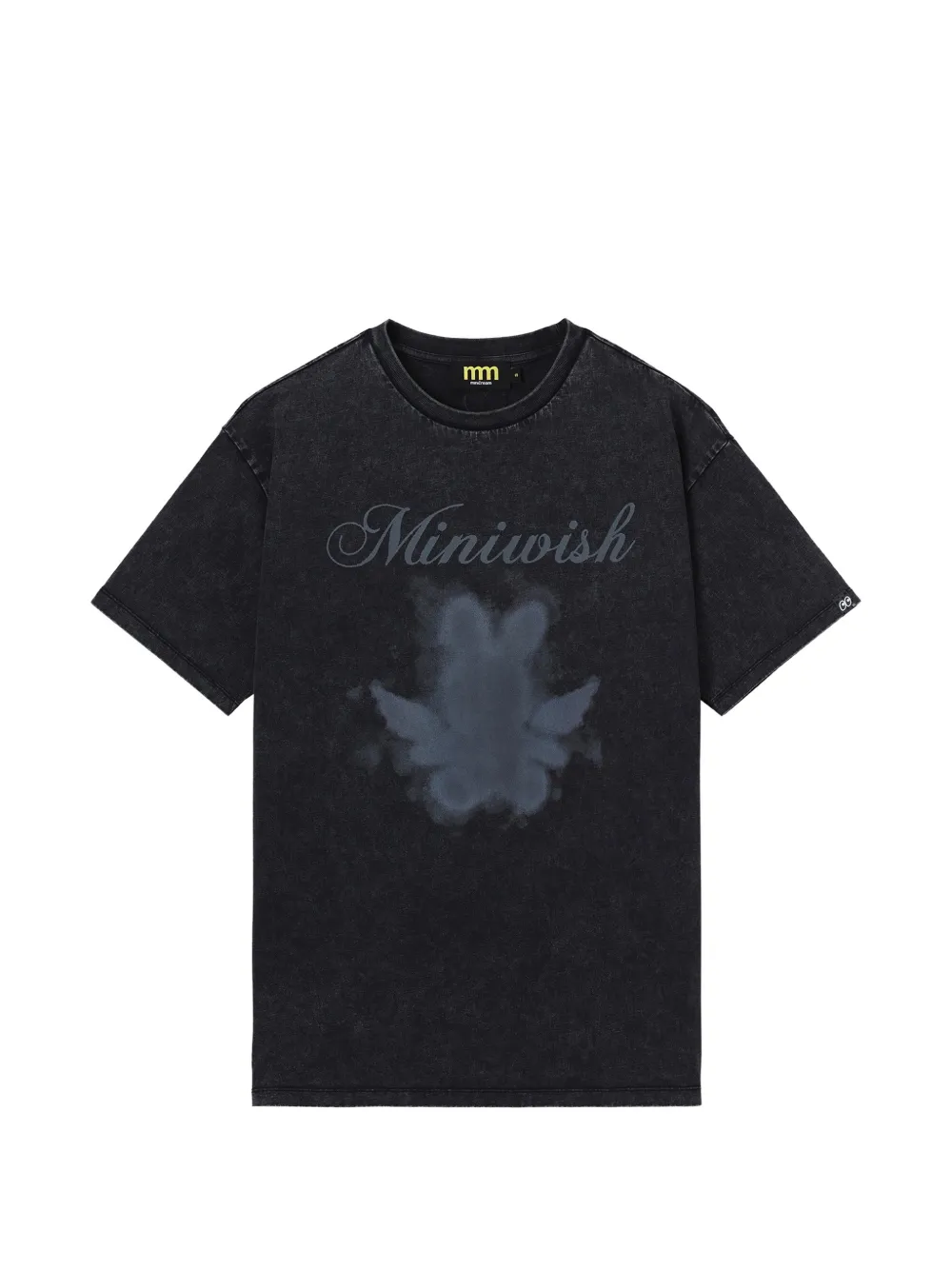Mini Cream short-sleeve cotton T-shirt - Nero